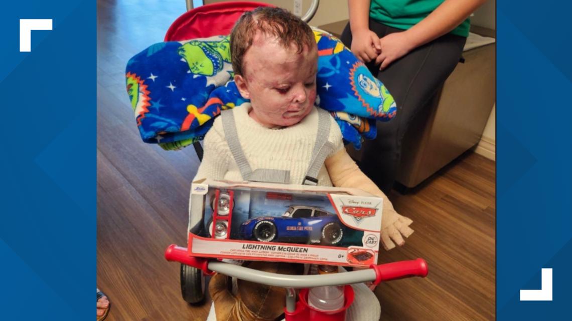 Boy leaves hospital after dad sets fire to car in police chase ...