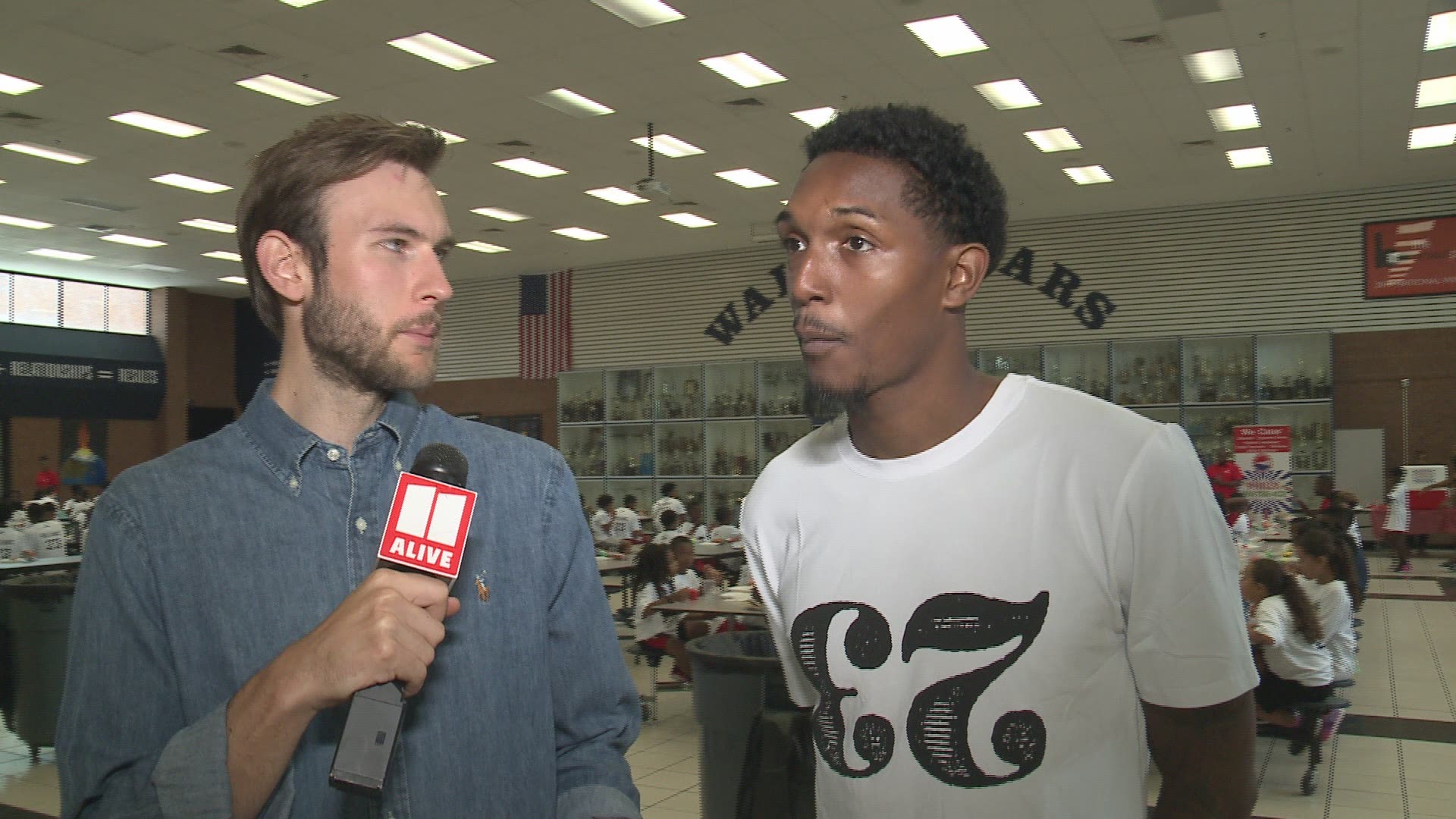 Lou Williams speaks about 14th youth basketball camp at South Gwinnett High School. The Clippers star just won his third NBA Sixth Man of the Year Award.